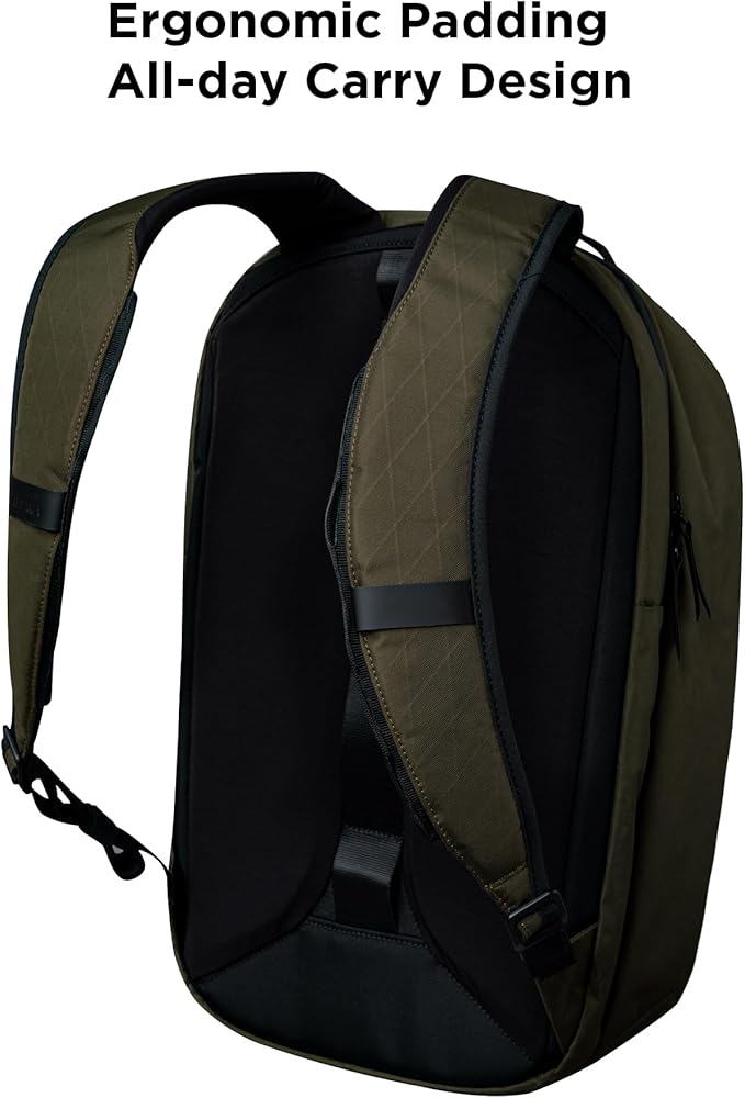 ALPAKA Metro Backpack Pro for Men - Fits 15.6" Laptop Business Travel Backpack with YKK Zippers, MOD Key Leash & Luggage Pass-through, Weatherproof X-pac Material Work Bag(Olive Green)