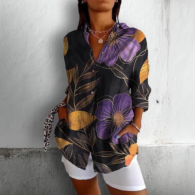 Fashion Summer Shirts V Neck Japanese Art Vintage Floral Graphic Button Down Trendy Hawaiian Holiday Outfits
