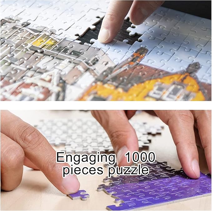 Chain Bridge on Danube River in Budapest City Hungary Urban 500 Piece Jigsaw Puzzle Game - Colorful Large Puzzles Artwork for Adults Teens Puzzle Game Toy Gift