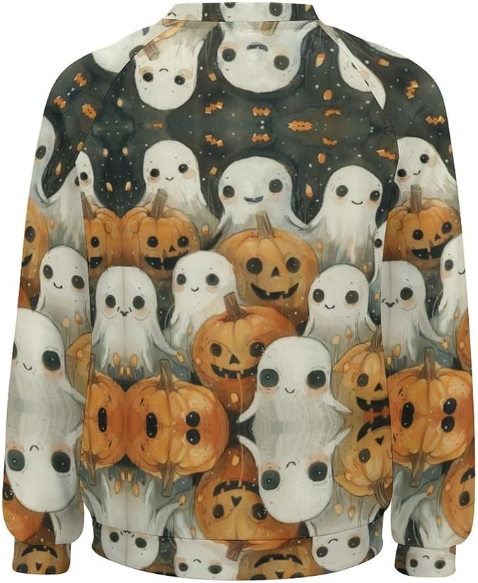 Spatofa Womens novelty funny cat printed crewneck sweatshirt casual loose long sleeve graphic pullover sweatshirts tops