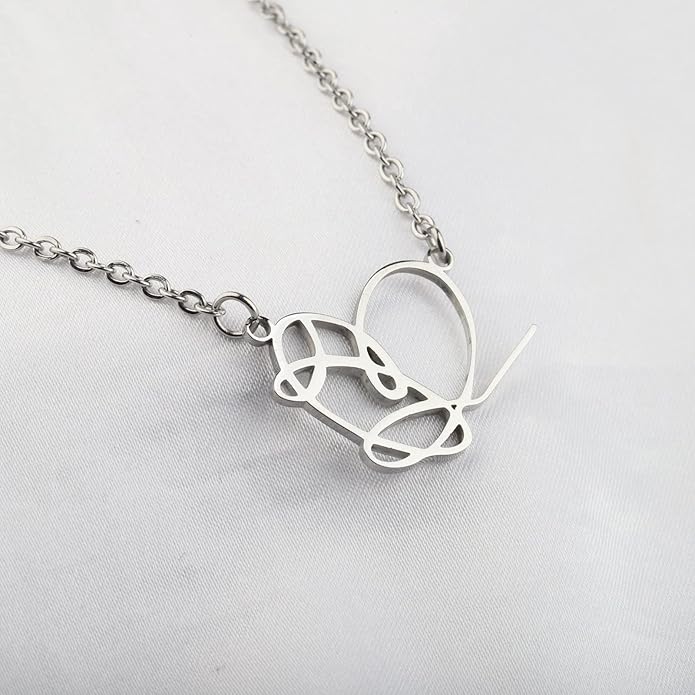 SEIRAA Korean Group Heart Signature Necklace Music Singer Jewelry Gifts For Music Fans