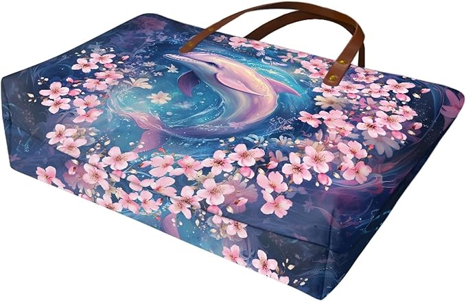 Womens Zip Up Tote Handbag Daisy Print Large Capacity Tote Purse Handbag Big Tote Bag Purse For Work Laptop