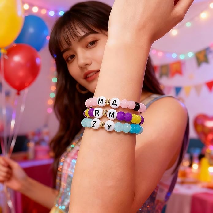 Phask for Korea-Pop Merch Bracelets Inspired Bracelets,Stackable Stretch Bracelets for Korea-Pop Stuff Fans Cosplay Outfit Gifts Accessories Jewelry Birthday Christmas