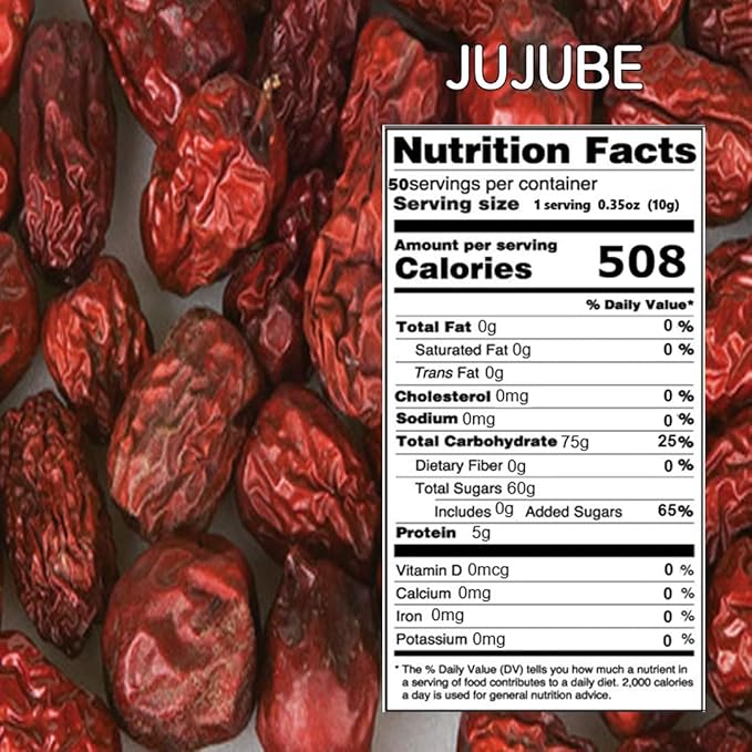 GAGOPA Dried Jujube Fruit – 100% Korean Red Dates, Naturally Sweet Flavor, Caffeine-Free Herbal Infusion, Great for Tea, Soups & Samgyetang, 500g Bulk Pack