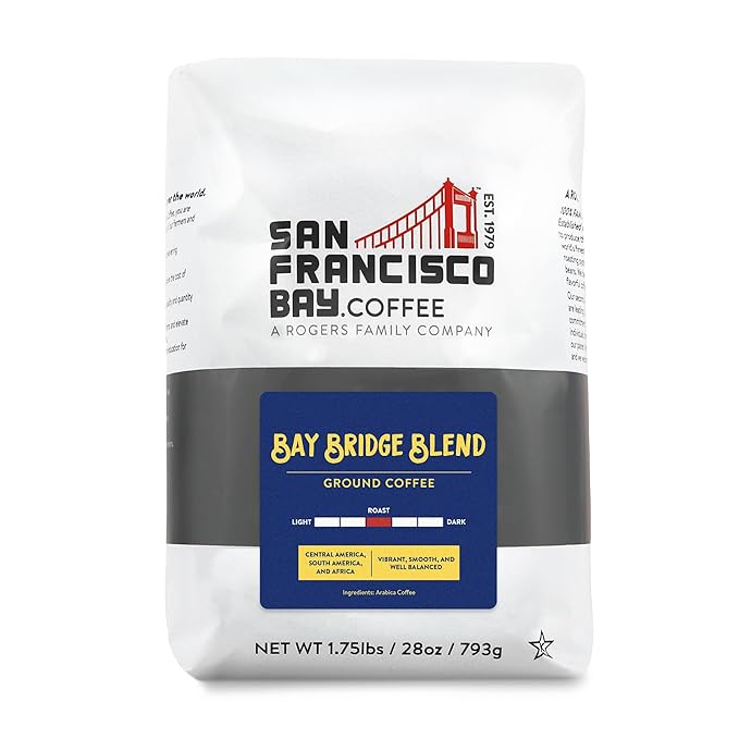 San Francisco Bay Ground Coffee – Bay Bridge Blend (28oz Bag), Medium Roast