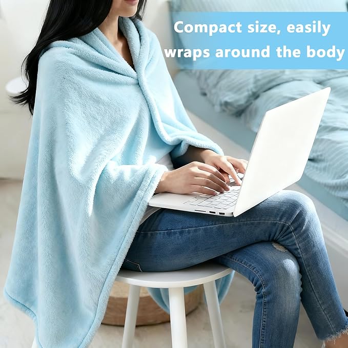 Women's Double Flannel Poncho - Snuggle Cape, Soft Warm Winter Wrap | Unisex Winter Wear for Home, Office, School