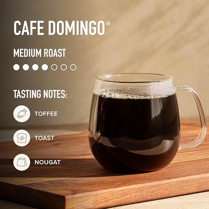 Peet's Coffee, Medium Roast Ground Coffee - Café Domingo 63 Ounces (6 Bags of 10.5 Ounces)