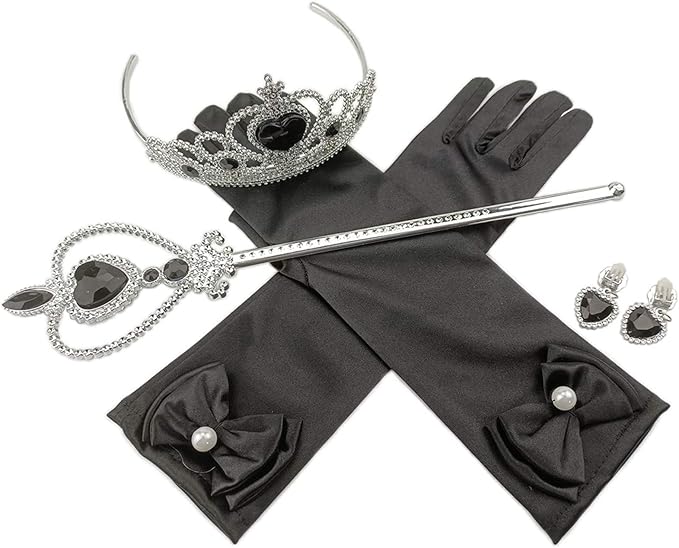 Orgrimmar Princess Dress Up Accessories Gloves Tiara Crown Wand Necklaces Presents for Kids Girls