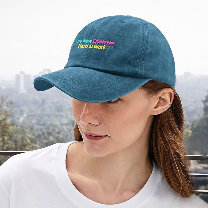 The New Employee Hard at Work Sport Hats for Men Light Weight Caps