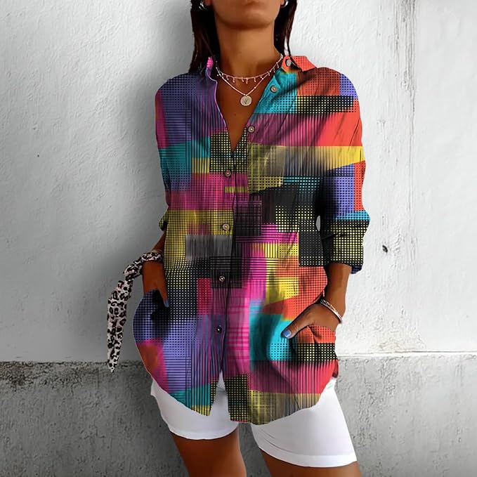 Fashion Summer Shirts Oversized V Neck Basic Vintage Floral Graphic Dressy Button Down Stylish Hawaiian Holiday Outfits