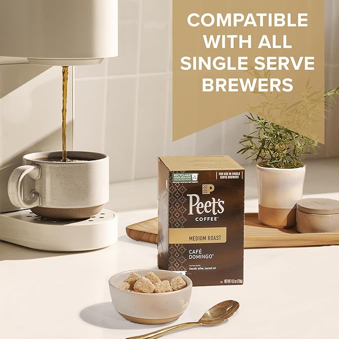 Peet's Coffee, Medium Roast Single Serve Coffee Pods - Big Bang, 32 Count (1 Box of 32 Pods)