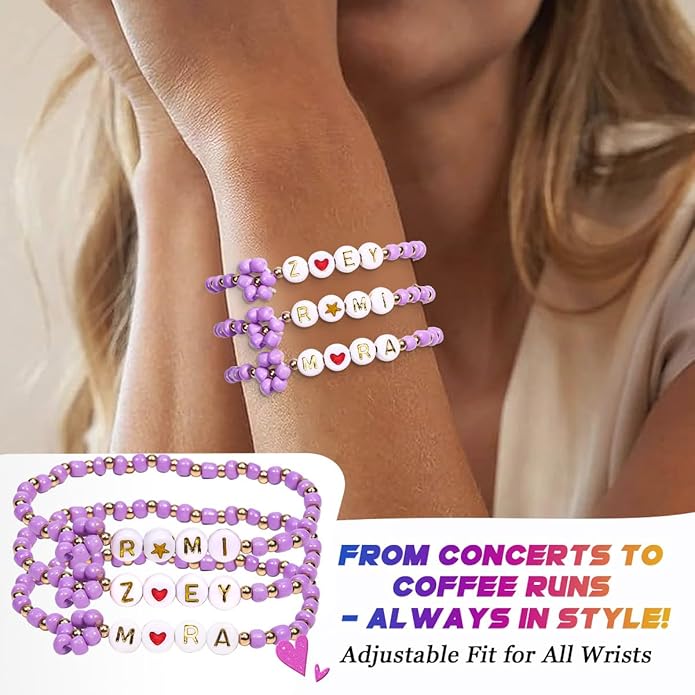 AICase for Korea-Pop Merch Toys Gifts Doll Cosplay Outfit Costume 5 Pcs Stackable Stretch Friendship Beaded K_Pop Bracelets Merchandise Jewelry Gifts for Fans Women Christmas Stocking