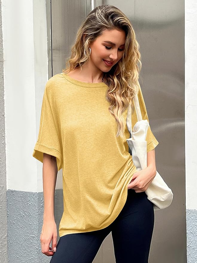 Women Oversized T-Shirt Summer Casual Short Sleeve Loose Tee Tops