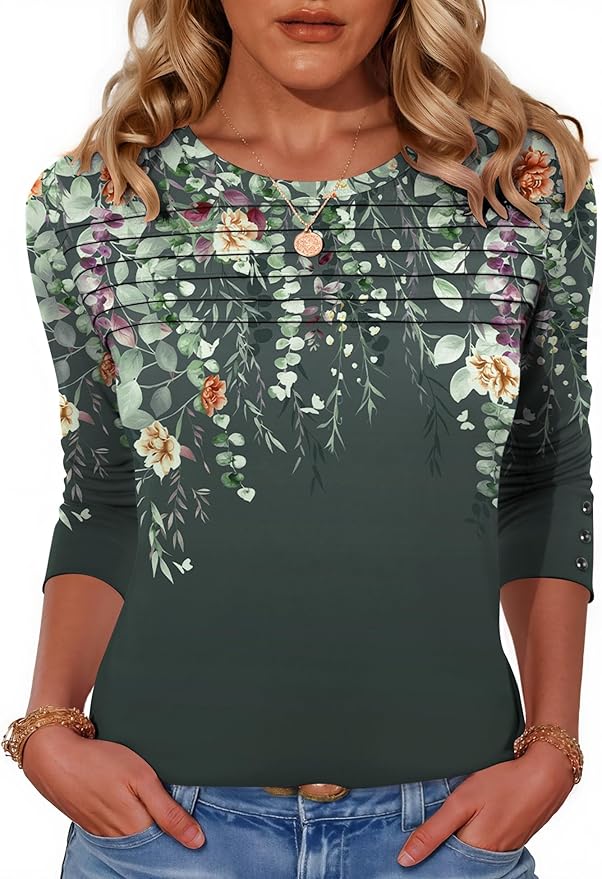Blouses for Women Dressy Casual Long Sleeve Fall Fashion Tops Trendy Outfits for Work Office Shirts Thicker Clothes