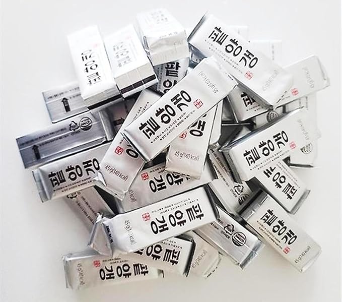 Korean Red Bean Jelly Snack, Soft and Sweet Bar, Individually Wrapped for Easy Sharing_45g x 10ea (15.87oz Total)