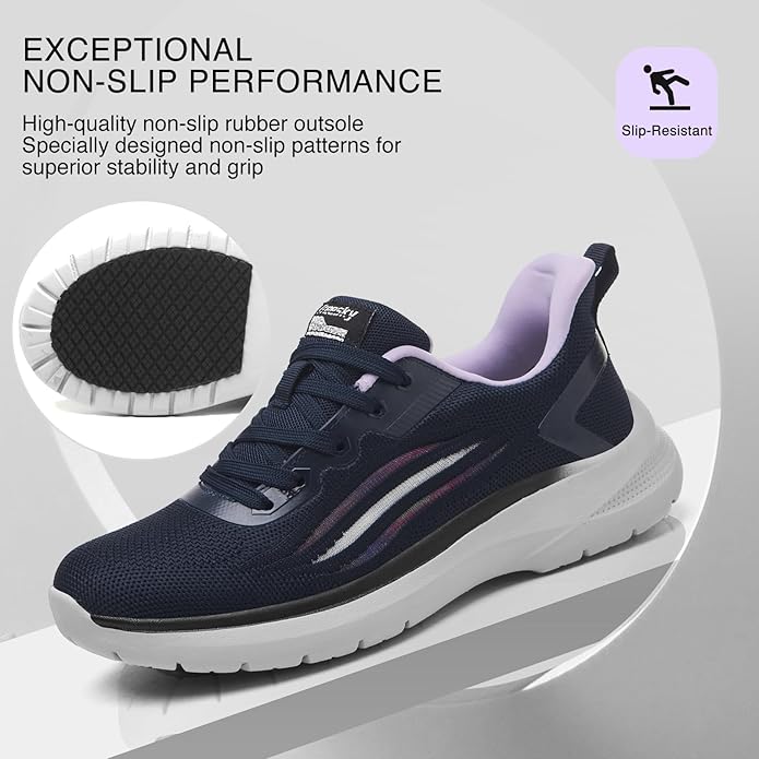 Treesky Non Slip Work Shoes for Women in Food Service - Slip Resistant, Comfortable & Lightweight Sneakers, Suitable for Restaurant, Kitchen & Nursing Crews