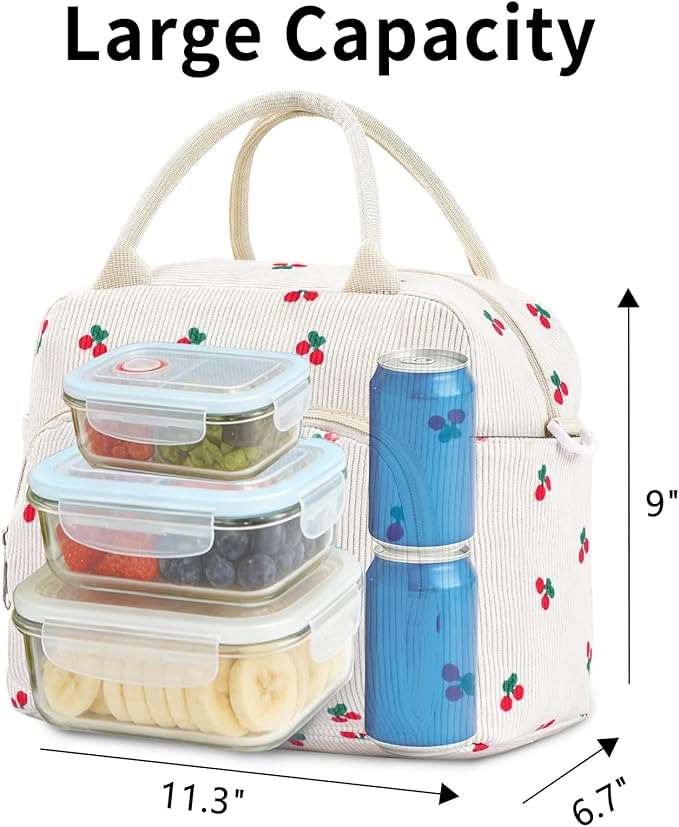Lunch Box for Women Insulated Lunch Bag Women Adult Cute Lunch Bags Reusable Lunchbox Cooler Tote Bag for Work Picnic