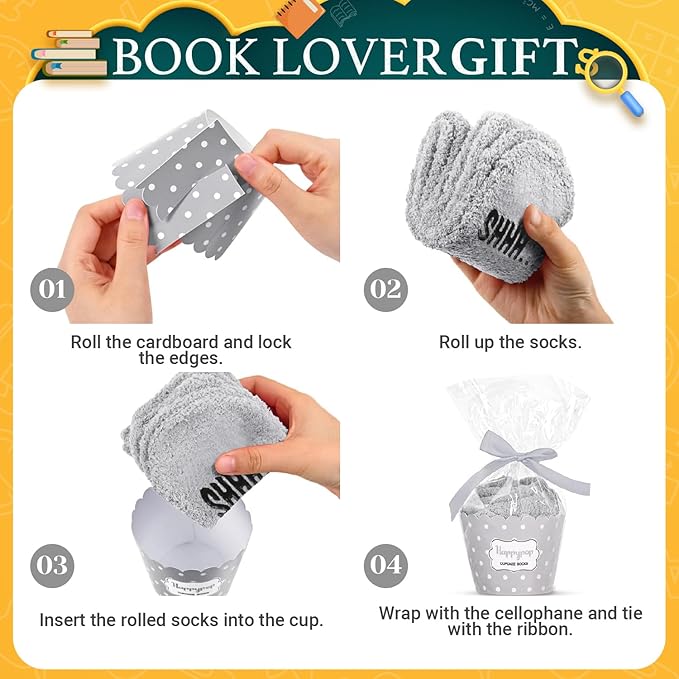 HAPPYPOP Fuzzy Gifts for Women Men - Book K-pop Divorce Inspirational Vegan Scary Film Socks