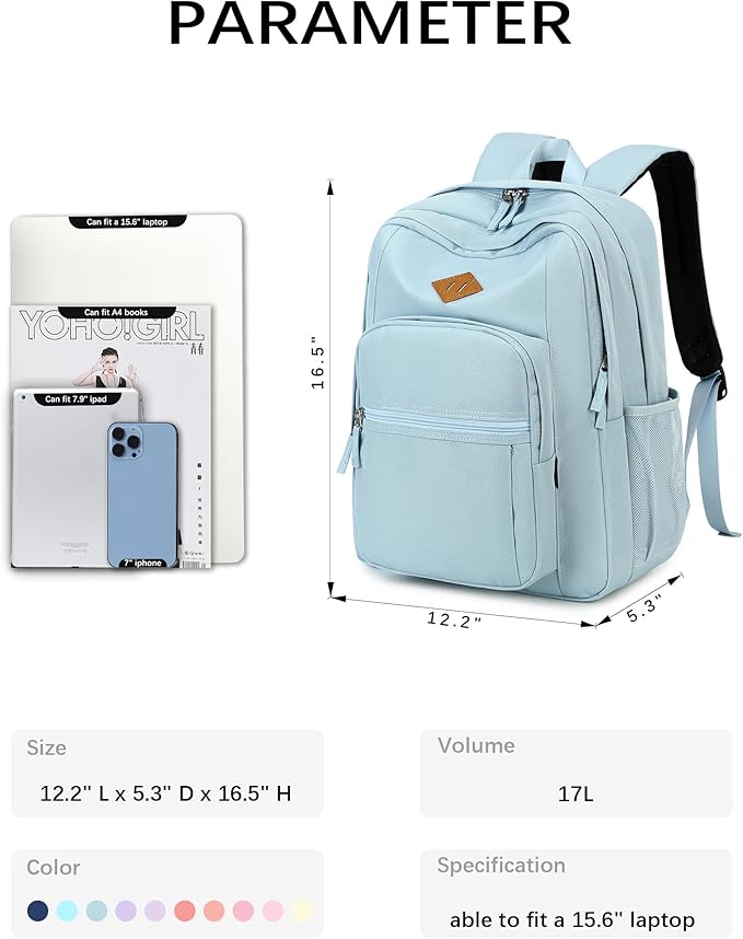 abshoo Classical Basic Travel Backpack For School Water Resistant Bookbag | For School, For School