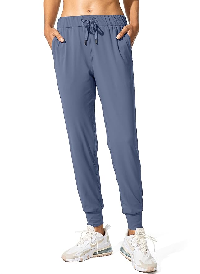 SANTINY Women's Joggers Pants Pockets Drawstring Running Sweatpants for Women Lounge Workout Jogging
