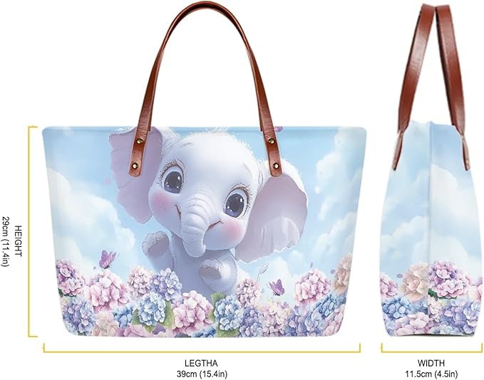 Womens Zip Up Tote Handbag Daisy Print Large Capacity Tote Purse Handbag Big Tote Bag Purse For Work Laptop