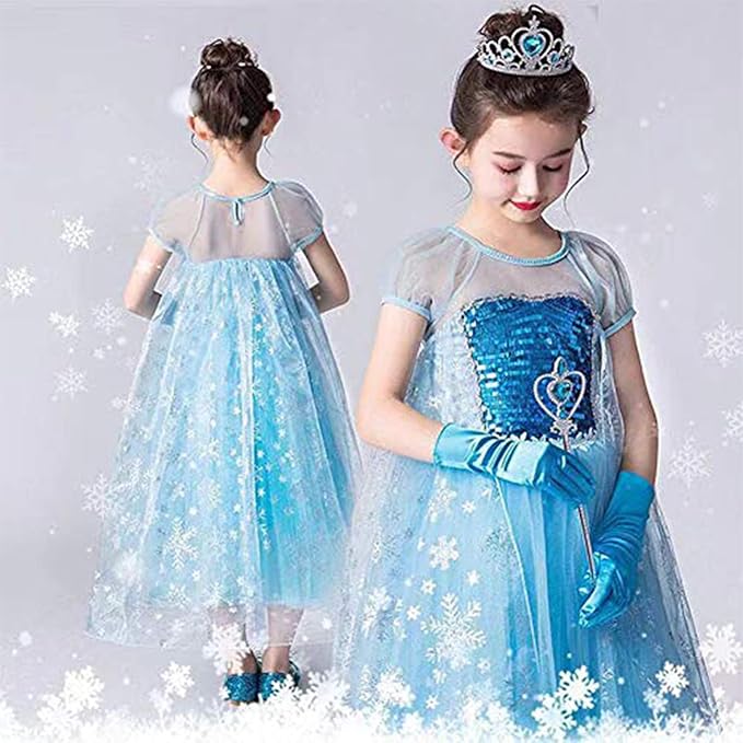 Orgrimmar Princess Dress Up Accessories Gloves Tiara Crown Wand Necklaces Presents for Kids Girls
