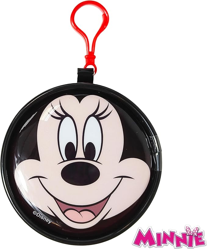 LUV HER Disney Minnie Coin Purse Keychain with Plush Ears – Includes 2 Hair Clips – Girls’ Accessory Set, Great Gift, Party Favor, Ages 3+