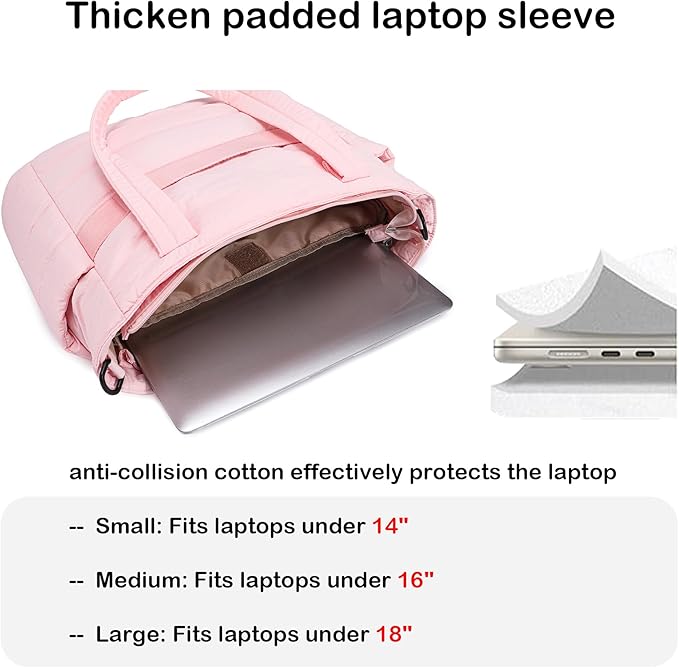 AOCINA Puffer Tote Bag for Women Quilted Work Bag Nurse Bags Women's Shoulder Handbags for Travel Gym Gifts Laptop Purse