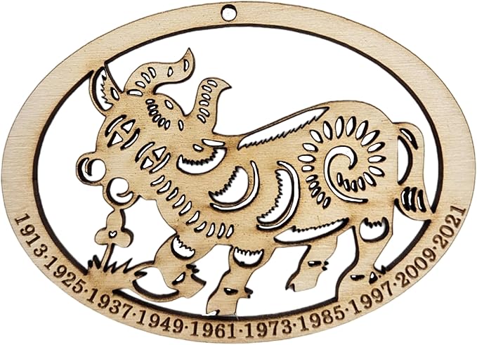 Chinese New Year Ox Decorations, Chinese Zodiac Ornaments for Christmas Tree, Unique Oxen Lunar New Year Decorations, Keepsakes & Gifts