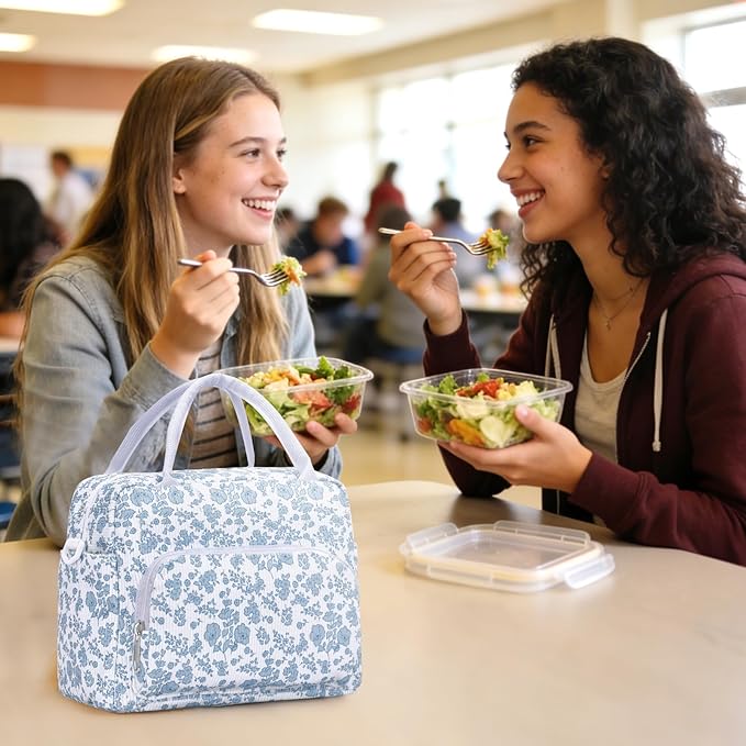 Lunch Box for Women Insulated Lunch Bag Women Adult Cute Lunch Bags Reusable Lunchbox Cooler Tote Bag for Work Picnic