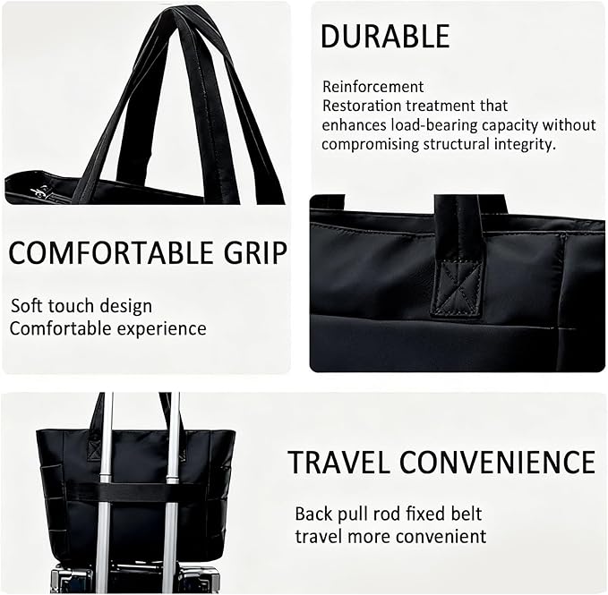 Expandable Tote Bag for Women, Lightweight Puffy Tote Bag with Compartments Quilted Shoulder Bag,