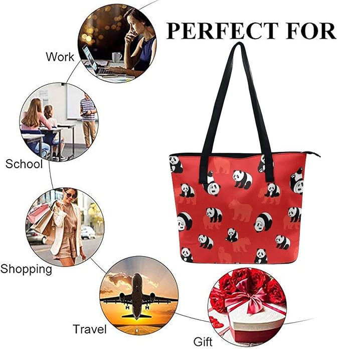 Fashion Leather Tote Bag Travel Work Daily Essentials Handbag Unisex Handbag