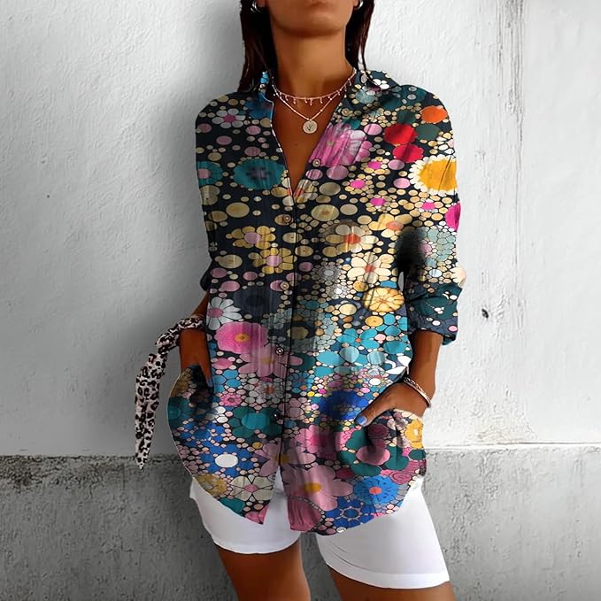 Fashion Summer Shirts V Neck Japanese Art Vintage Floral Graphic Button Down Trendy Hawaiian Holiday Outfits
