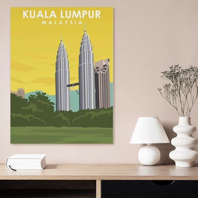 Jigsaw Puzzle 1000 Pieces for Adults，Malaysia Kuala Lumpur Skyline，Paper Puzzle - Unique Suitable for Teenagers and Adults（50x70cm）-BK61