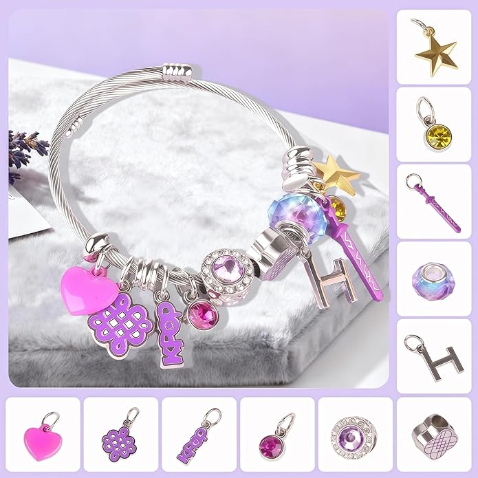 BEMKWG KPop Jewelry Bracelet K Pop Merch Charms Braclet Stuff Items Matching Accessories Demon Hunters Bangle, Gift for Women, Korea for Fans
