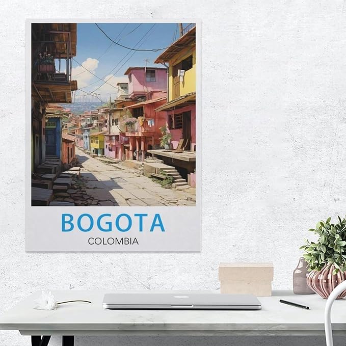 Jigsaw Puzzle 1000 Pieces，Bogota Colombia Vintage Travel Poster，Paper Children Toys Decompression Game（38x26cm）-BD78