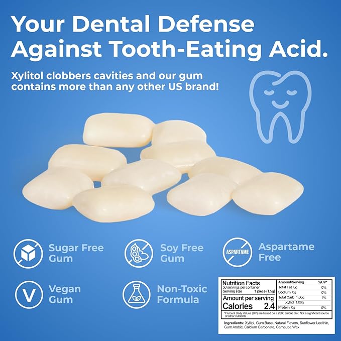 Epic 100% Xylitol Fresh Fruit Chewing Gum - Sugar Free, Aspartame Free Dental Gum - Supports Oral Health & Fresh Breath - 1000 Pieces