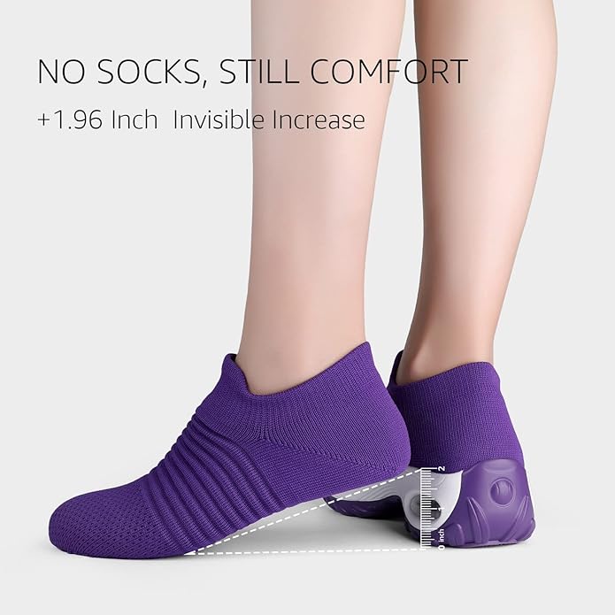 HKR Women's Walking Shoes Arch Support Non Slip Work Shoes Breathable Knit Upper Lightweight for Plantar Fasciitis
