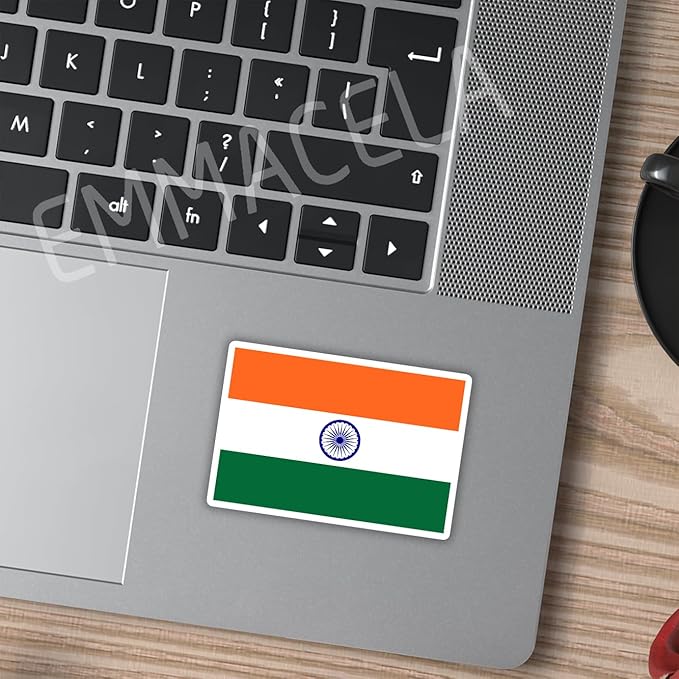 (3PCS) India Flag stickers, Countries Flag Stickers - Waterproof Vinyl Decals For Laptops, Tumblers, Water Bottles, Books, Scrapbooks, Size 3 x 2 Inch