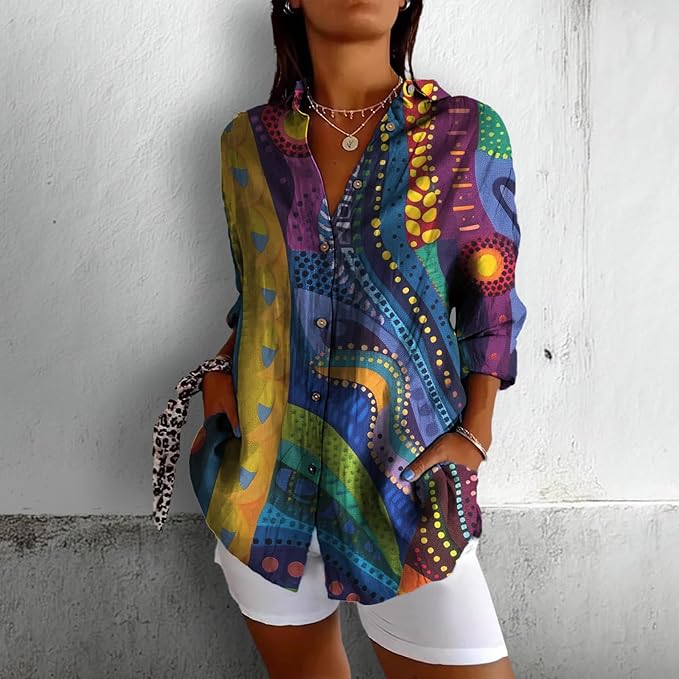 Fashion Summer Shirts V Neck Japanese Art Vintage Floral Graphic Button Down Trendy Hawaiian Holiday Outfits