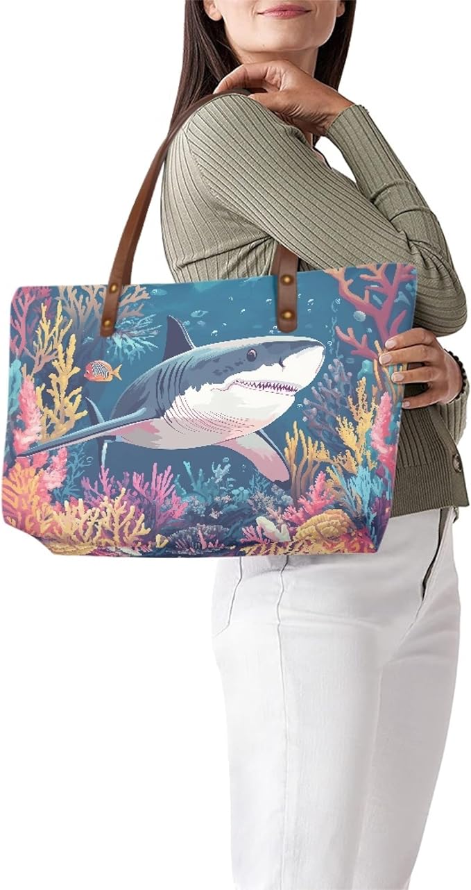 Womens Zip Up Tote Handbag Daisy Print Large Capacity Tote Purse Handbag Big Tote Bag Purse For Work Laptop