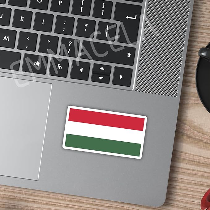 (3PCS) Hungary Flag stickers, Countries Flag Stickers - Waterproof Vinyl Decals For Laptops, Tumblers, Water Bottles, Books, Scrapbooks, Size 3 x 1.7 Inch