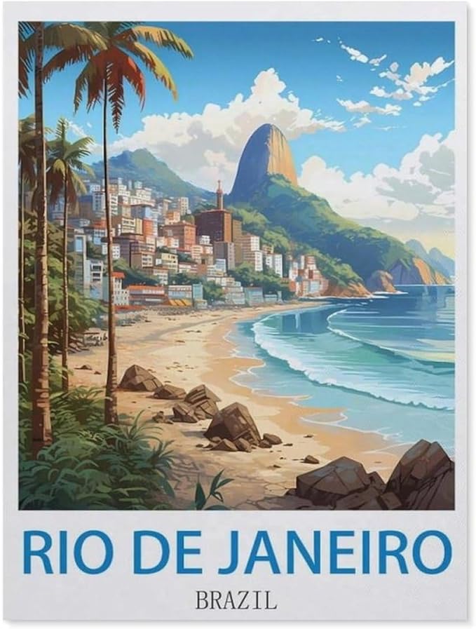 1000 Piece Jigsaw Puzzle，Rio De Janeiro Brazil，Adults Children Paper Toy Educational Game（50x70cm）-CJ65