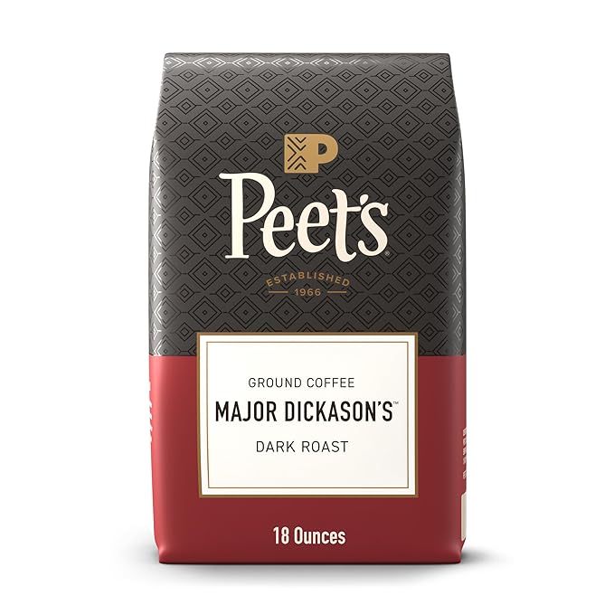 Peet's Coffee, Dark Roast Ground Coffee - Major Dickason's Blend 18 Ounce Bag