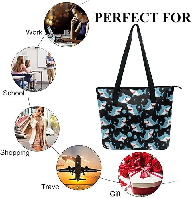 Fashion Leather Tote Bag Travel Work Daily Essentials Handbag Unisex Handbag