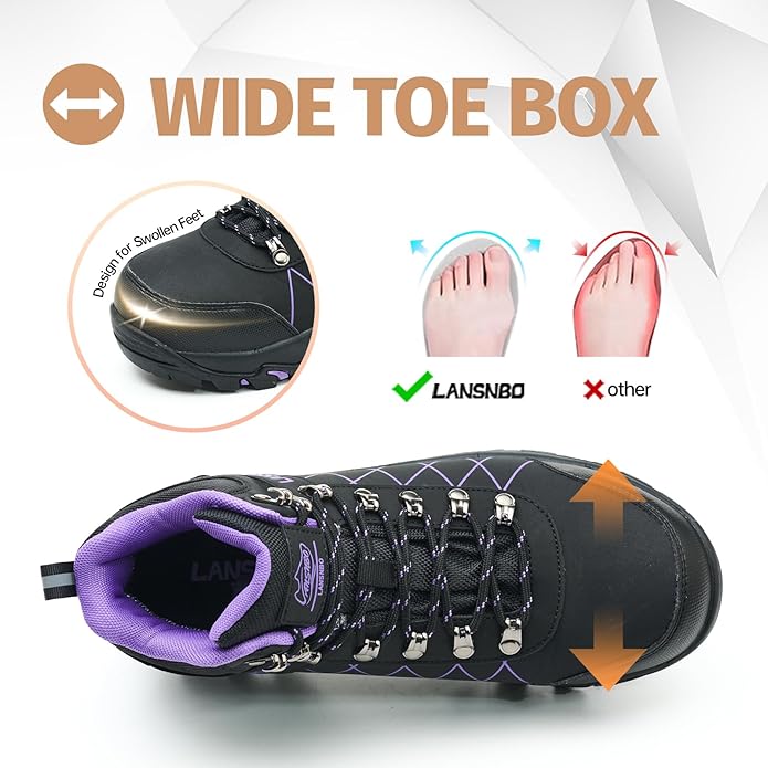 Waterproof Steel Toe Boots for Women Wide Width Non Slip Work Shoes Lightweight Slip Resistant Safety Toe Sneakers Indestructible Construction Composite Toe Footwear
