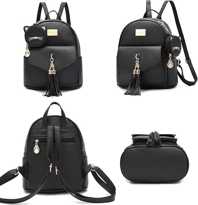 I IHAYNER Girls Fashion Backpack Mini Purse Backpack for Women Small Leather Backpack Purse for Teen Girls with Coin Purse | Backpack Purse, with Coin Purse
