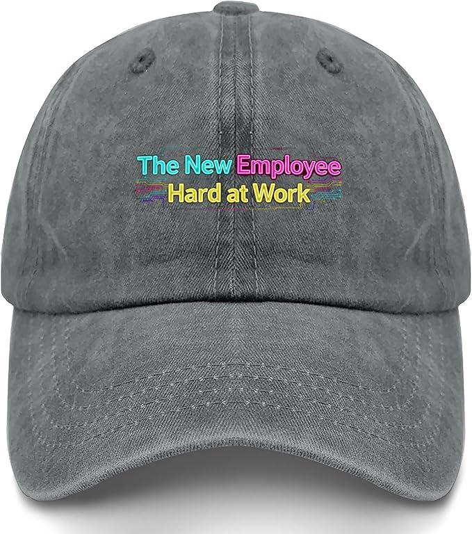 The New Employee Hard at Work Sport Hats for Men Light Weight Caps