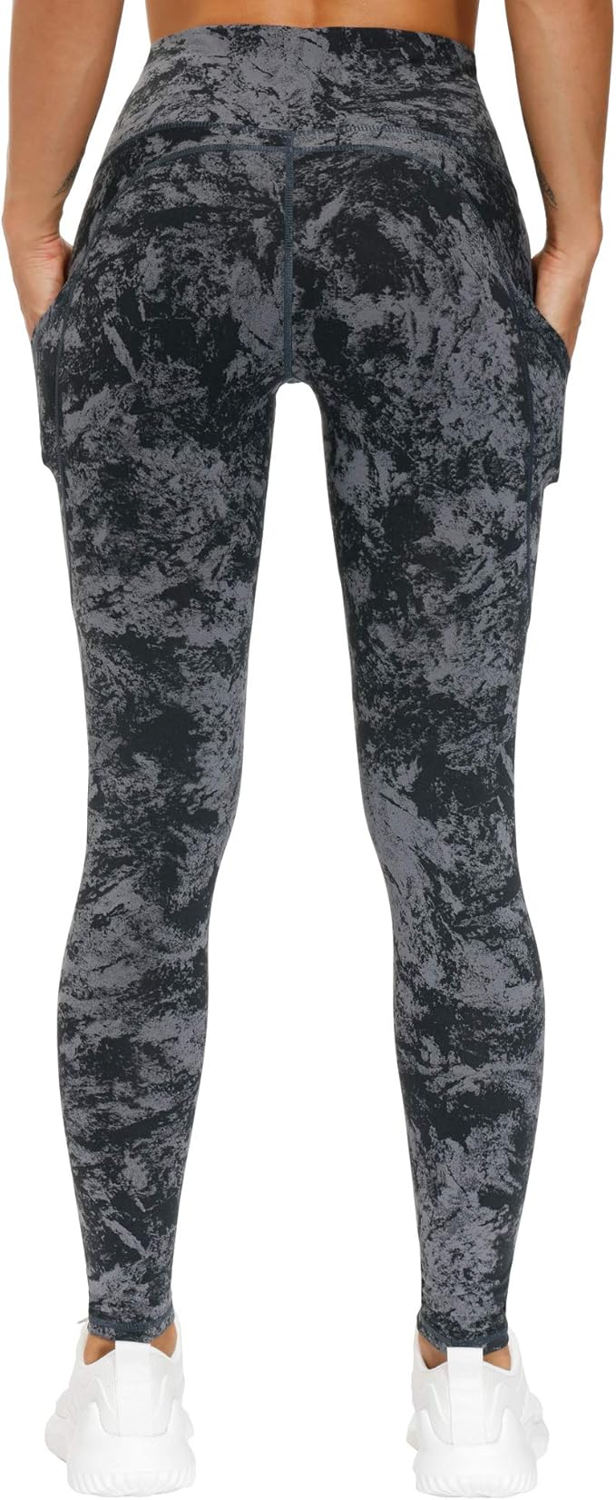 THE GYM PEOPLE Thick High Waist Yoga Pants with Pockets, Tummy Control Workout Running Yoga Leggings for Women