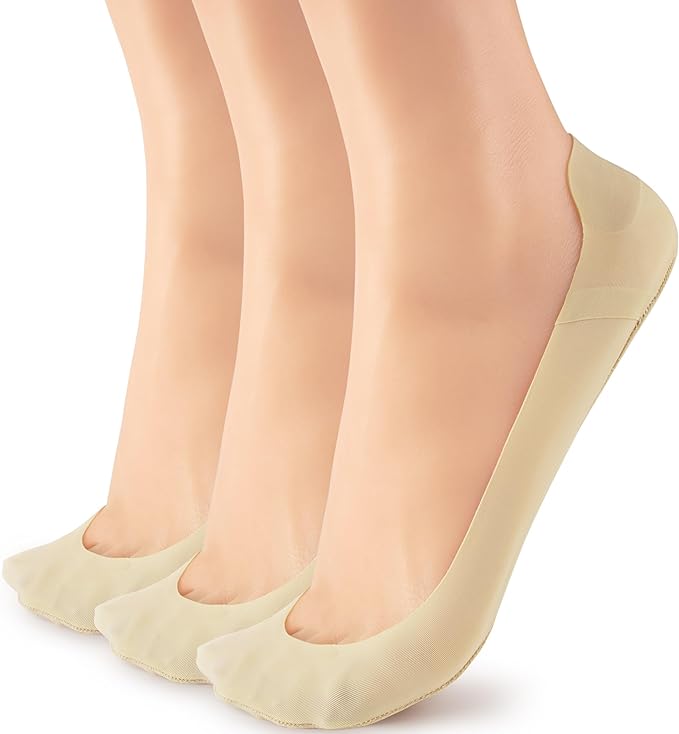 WISVOOO No Show Socks Womens Liner Ultra Low Cut Non Slip Invisible Socks for Flats